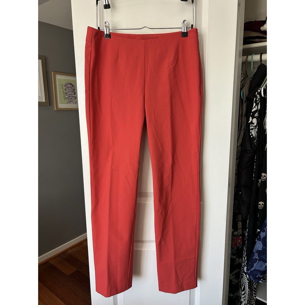 Nina McLemore Pink Straight Slim Pants Size 6 Side Zip